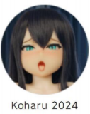 Irokebijin S-TPE Sex Doll 120cm K-cup Aki Head Pochari Curvy Body with Green Hair in Black Bikini