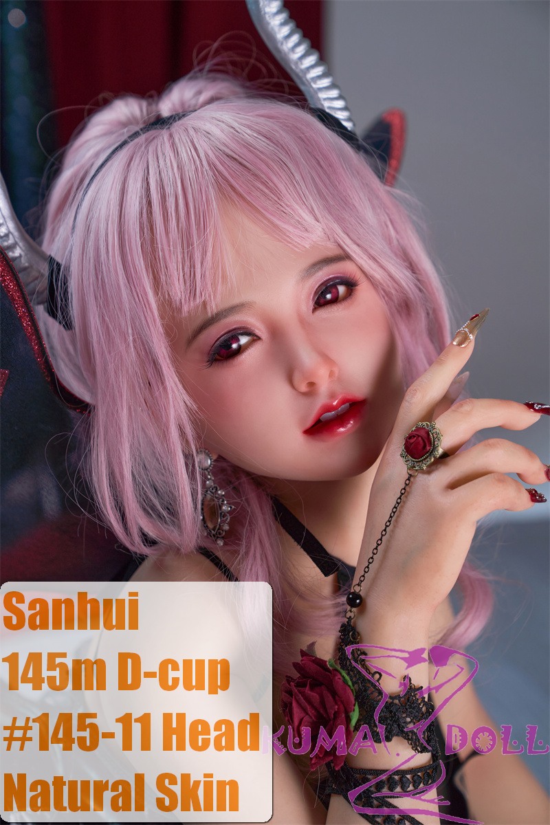Sanhui Doll 145cm/4ft8 G-cup Silicone Sex Doll with Head #145-11 Pink-Haired Devil Girl