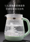 美的 多功能养生壶 1.5L 翡翠绿色 电热烧水壶 花茶壶迷你