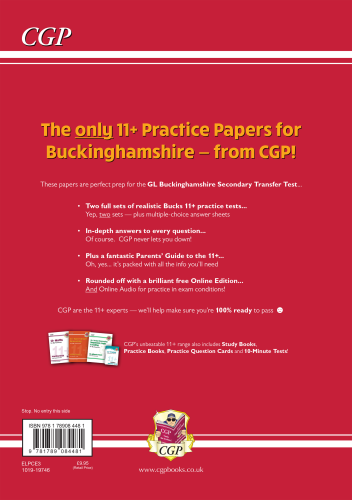 CGP New Buckinghamshire 11+ GL Practice Papers: Secondary Transfer Test (inc Parents' Guide & Online Ed)