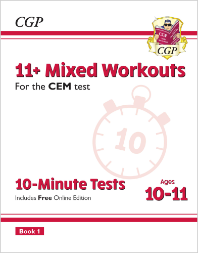 CGP 11+ CEM 10-Minute Tests: Mixed Workouts - Ages 10-11 Book 1 (with Online Edition)