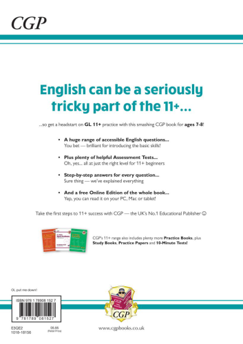 CGP 11+ GL English Practice Book & Assessment Tests - Ages 7-8 (with Online Edition)