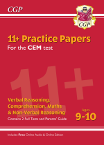 CGP 11+ CEM Practice Papers - Ages 9-10 (with Parents' Guide & Online Edition)