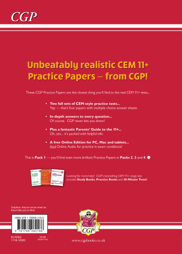 CGP 11+ CEM Practice Papers: Ages 10-11 - Pack 1 (with Parents' Guide & Online Edition)