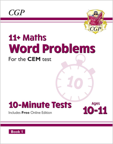 CGP 11+ CEM 10-Minute Tests: Maths Word Problems - Ages 10-11 Book 1 (with Online Edition)