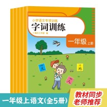 小学一年级语文上册 专项训练 全5册 （不含语文课本）一年级上册《看拼音写词语》《字词训练》《课文内容填空》《阅读理解》等（全5册）