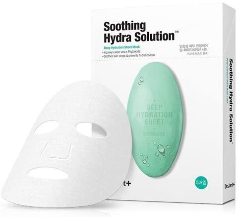 Dr.Jart+ Soothing Hydra Solution Mask 蒂佳婷绿丸面膜保湿舒缓修护敏感肌熬夜救急1盒5片