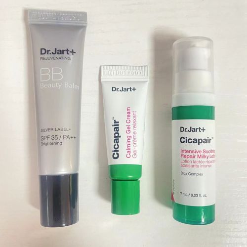 Dr.Jart+ 护肤品 3 件套焕颜亮肤霜 Silver Label+ SPF35 PA++ 亮白霜 Cicapair 强效舒缓修复乳液和 Cicapair 舒缓凝胶霜