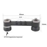 FEICHAO Aluminum Alloy Extension Arm with 1/4 Mounting Thread Straight Extended Arm Assembly for DJI OSMO PRO Camera Gimbal Accessories