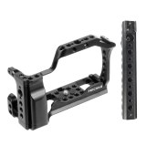 M50 Camera Cage Rig + Top Handle Grip CNC Aluminum Alloy for Canon EOS M50 M5 DSLR Cold Shoe Mount Video Vlog Film Stabilizer