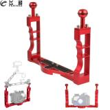 FEICHAO Dual Handle Tray Stabilizer Rig Aluminum for Underwater Camera Housing Case Diving for GoPro 13 DSLR Smartphone Base Mount Bracket