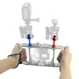 FEICHAO CNC Handheld Stabilizer Bracket Dual Handle Grip FlashLight Tray Mount Diving Underwater Kit for GoPro 13 11 Hero 8 7 6 Action Camera