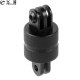 FEICHAO Tripod Mount Monopod Adapter 1/4 360 Degree Swivel Rotating Aluminium for GOPRO Hero 13 8 7 6 5 SJCAM Yi for DJI Osmo Action Camera