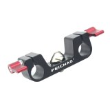 15mm Dual Rod Rail Clamp Mount Railblock 1/4 -20 Thread Knob Screw for DSLR Camera Cage Rig Baseplate Lens Support System Kit