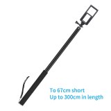 Selfie Stick Pole Ultra-long 3 Meters 6-section Adjustable Monopod for Gopro Action Camera Tablet Mobile Phone Dual Stand Clamp