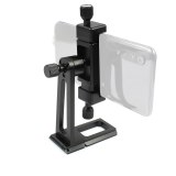 FEICHAO 6.8  Phone Holder Clip Tripod Adapter Vertical 360 Rotable for 1/4  Mount Quick Release Plate Stand Bracket Ball Head for iPhone