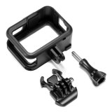 FEICHAO For GoPro Hero 8 Black Standard Protective Border Frame Housing Case Cover Cold Shoe Mount Tempered Glass Film Screen Protector
