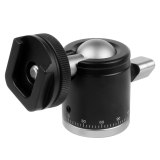 FEICHAO 2 in 1 Mini Ballhead Cold Shoe 1/4 Screw Monopod Tripod Ball Head 360 Panoramic Base Adapter Mount for Camera Video Flash Light
