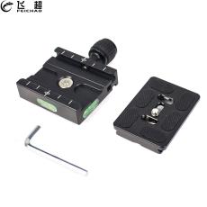 FEICHAO Aluminum Alloy 60mm QR Clamp + QR60 Tripod Quick Release Fastener Plate for 38mm Arca-Swiss Tripod Monopod Ball Head DSLR Camera