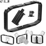 FEICHAO Handheld Video Rig DSLR Camera Smartphone Vlog Stabilizer Vertical Shooting for Gopro Hero 8 7 6 for iPhone Xs Max X Canon Nikon