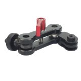 Magic Arm Tripod Mount 1/4 Adapter Dual Head Pivot Activity Connector 360 Rotation Aluminum for OSMO 360/Gopro Hero 13 8 7 YI Action Camera