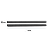 FEICHAO 2Pcs Dia 15mm Carbon Fiber Tube Rod 10cm 25cm 30cm 40cm for Follow Focus Lens Support Rig Rail Cage System SLR Cameras Studio