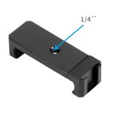 FEICHAO Portable Mobile Phone Clamp Stand Holder Clip Tripod Adapter Cold Shoe Mount 1/4 for iPhone HUAWEI Smartphone Vlog Selfie Camera