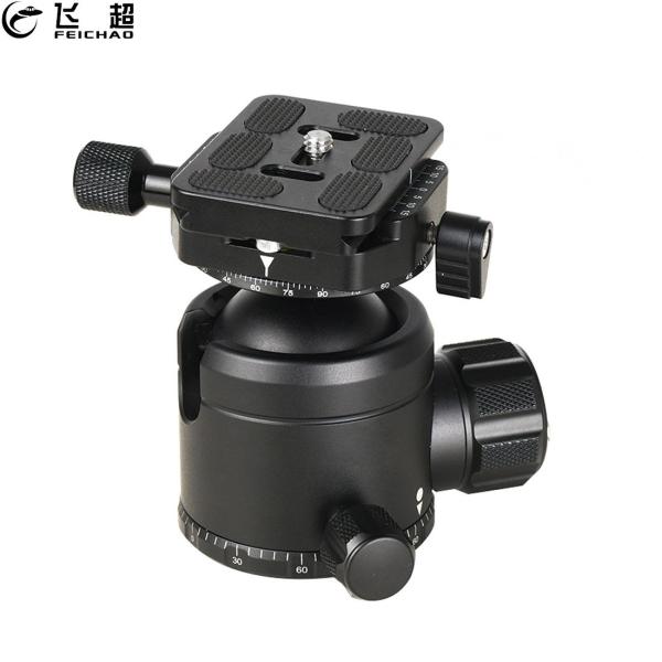 FEICHAO Professional Panorama 360 Degree Camera Tripod Ball Head 44mm / 52mm Aluminum Alloy Ballhead with Quick Release Plate Heavy Duty