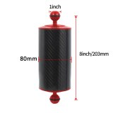 FEICHAO New Carbon Fiber Float Buoyancy Aquatic Arm 1  Dual Ball Floating Dia 80mm Diving Camera Underwater Tray for Gopro Smartphones