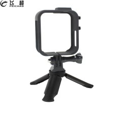 FEICHAO Plastic Protective Frame Case Housing Shell Rollcage Portable Mini Tripod Table Stand Holder for GoPro Max 360 Camera Accessory