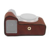 Leather Camera Bag Protective Case Battery Opening Bottom Form-Fitted for Sony A7R4 A7RM4 A7RIV A74 Half Body Cover Accessories