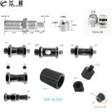 Metal 1/4  3/8  5/8  Threaded Screw Mount Adapter Tripod Plate Flash Lights Mic Converter SLR Camera Photo Studio Accessories
