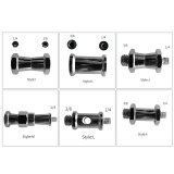 Metal 1/4  3/8  5/8  Threaded Screw Mount Adapter Tripod Plate Flash Lights Mic Converter SLR Camera Photo Studio Accessories