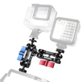 FEICHAO Multi-Function Double Ball Head Bracket 360 Magic Arm Mount 1/4  Tripod Adapter CNC Compatible with OSMO 360/Hero 13 Monitor LED Light DSLR Camera Accessory