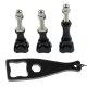 FEICHAO Aluminum Thumb Knob Stainless Bolt Nut Screws Kit with Wrench for GoPro Hero 13 8 7 5 Black for DJI Osmo Action Yi SjCam Camera