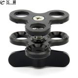 FEICHAO Diving Lights Arm Ball Fixture Butterfly Clip Triple Clamp Mount Aluminum Adapter for Gopro 13 Action Camera Underwater Photography