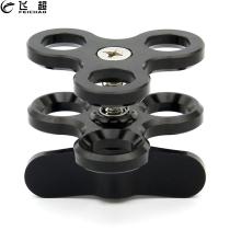 FEICHAO Diving Lights Arm Ball Fixture Butterfly Clip Triple Clamp Mount Aluminum Adapter for Gopro 13 Action Camera Underwater Photography