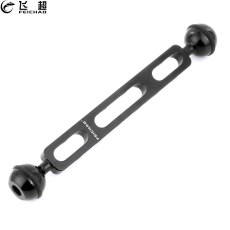 FEICHAO 7.8-inch 20cm Aluminum Diving Arm for Underwater Torch Video Light Dual Ball Joint 1  Adapter for GoPro Camera DSLR Accessories