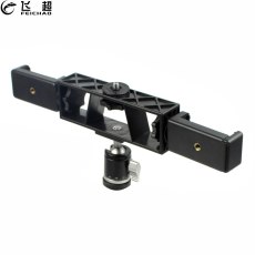 FEICHAO Multi Head Three Position Mobile Phone Stand Clip Bracket Holder 3-Position Live Tripod Camera 1/4 Connector Smartphone Selfie