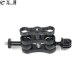 FEICHAO Dual Ball Connector 360 Rotatable Adapter Butterfly Clamp Magic Group Set for Gopro 13 DSLR Camera Monitor Fill Light Stand Bracket