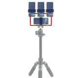 FEICHAO Dual Handheld Diving Photography Bracket Stabilizer Microphone Fill Light Mounting Bracket 1/4 3/8 Cold Shoe Holder for Mobile Phone Huawei P40 Apple / GoPro Hero 13 Xiaomi Yi DJI and other Action Camera