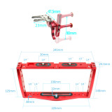 FEICHAO Double-Arm Handheld Support Stabilizer Hand Grip 1/4 3/8 Cold Shoe Diving Underwater Photography Equipment For Mobile Phone Huawei P40 Apple / GoPro Hero 13 Xiaomi Yi DJI and other Action Camera