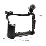 FEICHAO BTL-FT30 CNC XT20/XT30 Rabbit Cage Mini Connecting Arm Cold Shoe Extension Accessories Camera Protection Frame Filling Light Lamp Holder Suitable for Fuji XT20/XT30 Camera 