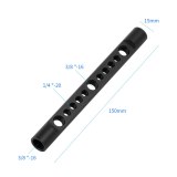 FEICHAO DSLR Camera Rig 15mm Cheese Rod Bracket 1/4  3/8  Screw Holes Shoulder Rods System Rail Aluminum Alloy Light Weight Length 150mm