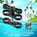 FEICHAO 1 inch Ball Butterfly Clip Aluminum Alloy Diving Lights Arm 360 Bracket Holder Adapter for Gopro 13 Osmo Camera Accessories