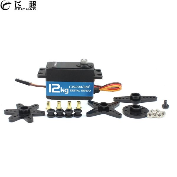 FEICHAO 120/180/270/360 Degree Waterproof Servo 12kg Short Body Metal Gear Digital Servo for Robot/Airplane/RC Car/RC Toy Part