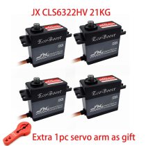 JX Ecoboost CLS6322HV 21KG Large Torque 180degree CNC Aluminium Shell Metal Gear Digital Coreless Servo for RC Helicopter