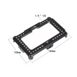 FEICHAO Monitor Cage Bracket Aluminum Alloy Form-Fitted for FeelWorld F6 Plus 5.5  Display On-Camera Monitor Accessories 1/4 -20 Mount