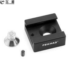 FEICHAO Aluminium Alloy Hot Shoe Mount Adapter Base with 1/4  Mounting Screw for Camera Cage Flash LED Light Microphone Hotshoe Seat