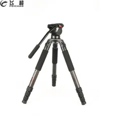 FEICHAO Compact Lightweight Carbon Fiber DSLR Camera Tripod with Hydraulic Fluid Head Outdoor Travel Monopod SLR Stand Flexible Pro Set